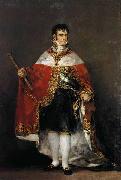 Portrait of Ferdinand VII of Spain in his robes of state